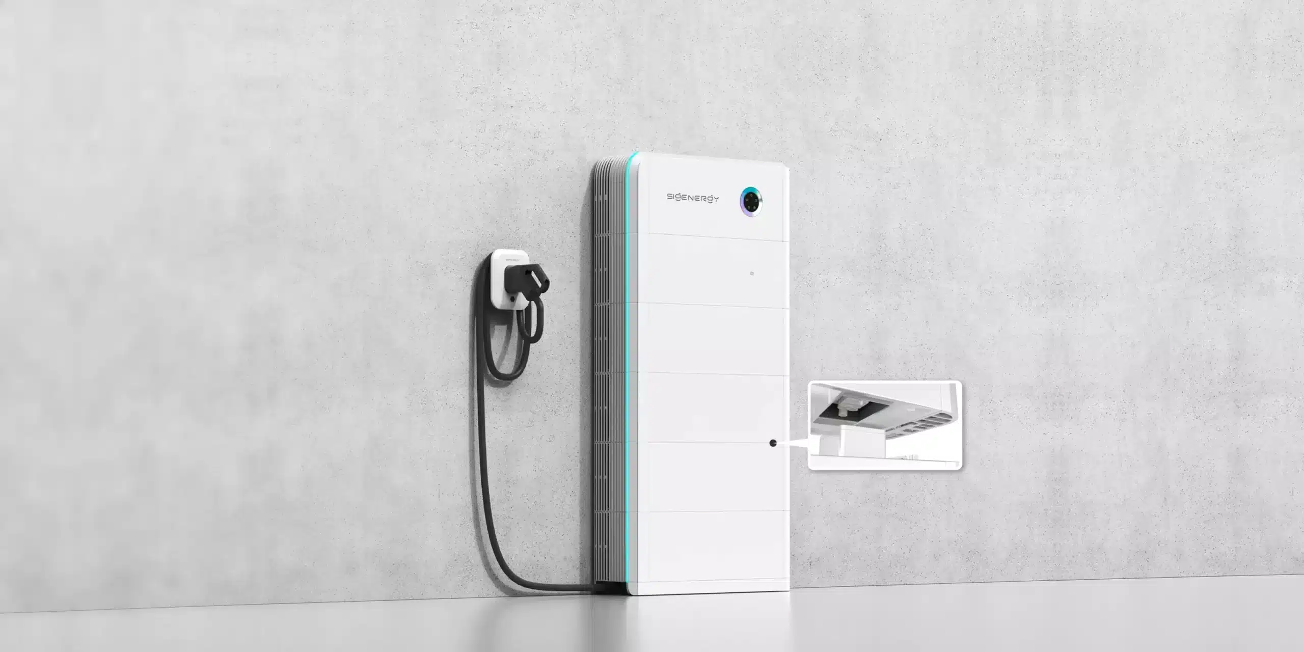Sigenergy intelligenter Heimspeicher mit angeschlossener Wallbox – elegante Lösung zur Eigenversorgung und E-Mobilität für Ihr Eigenheim
